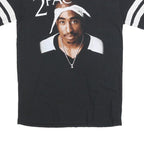 BRAVADO Mens Black And White 2Pac Graphic T-Shirt S Short Sleeve Crew Neck Retro