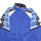 ERIMA Mens Blue White Black Nylon Zip Jacket M Athletic Colourblock Casual