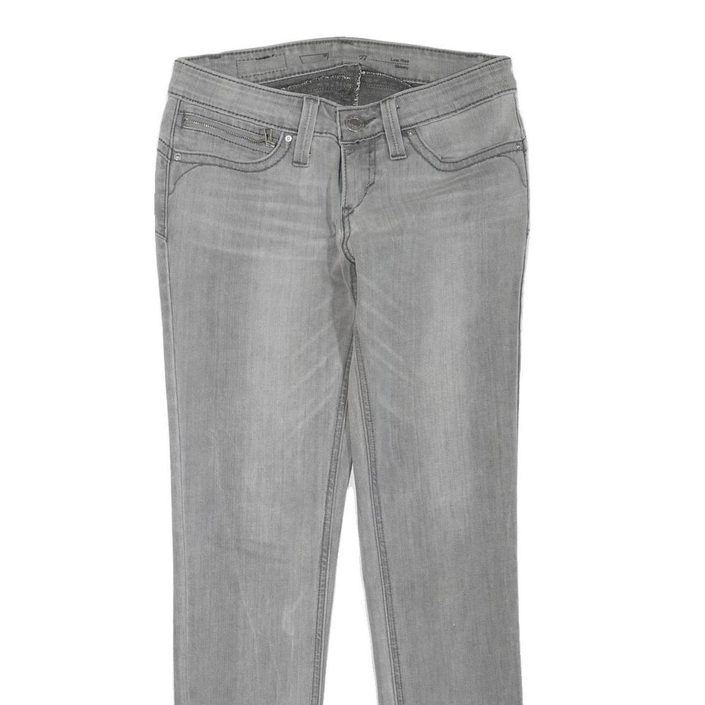 LEVI'S Womens Jeans Grey Regular Slim Denim Medium W27 L28 Classic Zip Pockets