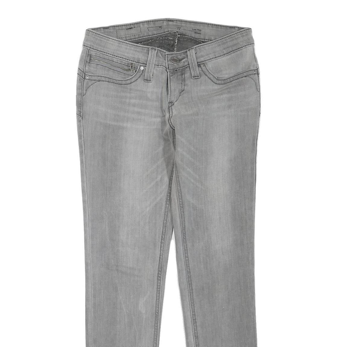 LEVI'S Womens Jeans Grey Regular Slim Denim Medium W27 L28 Classic Zip Pockets