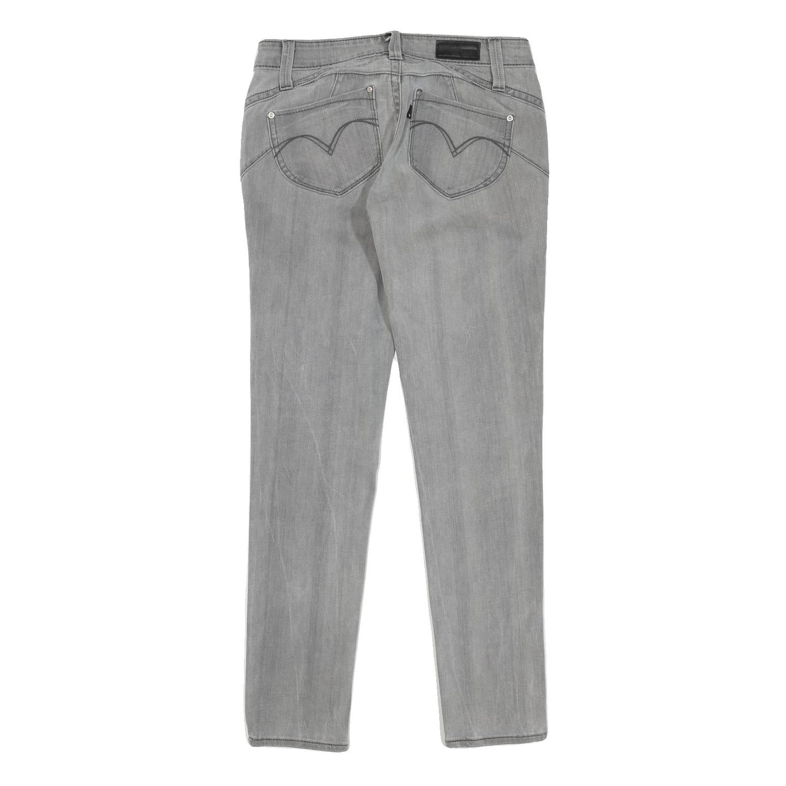 LEVI'S Womens Jeans Grey Regular Slim Denim Medium W27 L28 Classic Zip Pockets