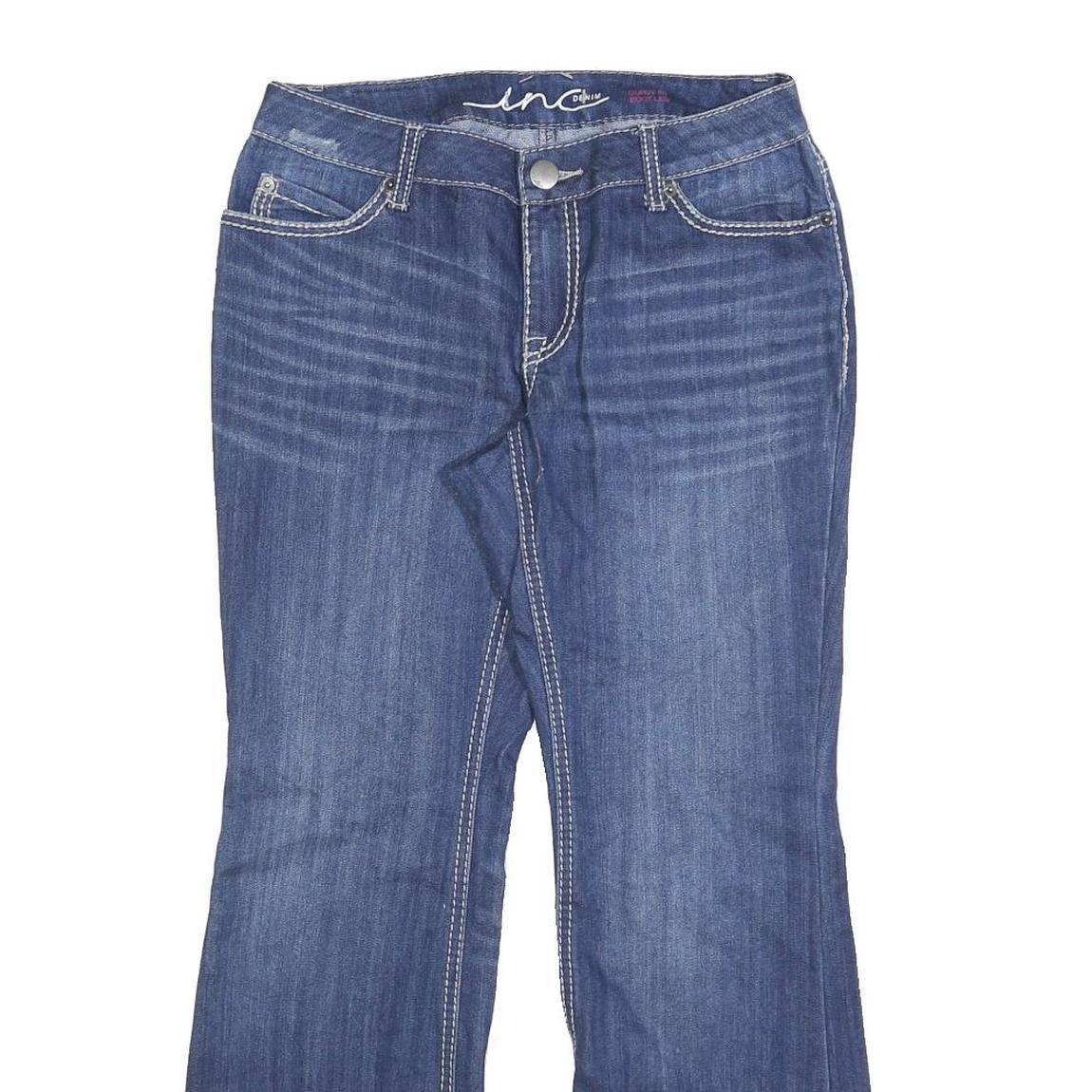 INC Womens Jeans Blue Regular Bootcut Denim Medium W28 L28 Stylish Comfort