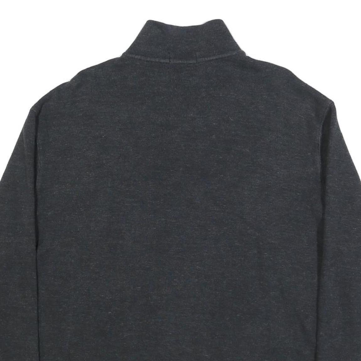 POLO RALPH LAUREN Mens Grey Pullover Plain Crew Neck Basic Knit XL Cotton Jumper