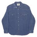 LEVI'S Mens Blue Casual Cotton Blend Shirt L Button Front Pockets