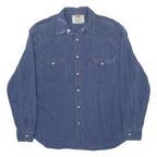 LEVI'S Mens Blue Casual Cotton Blend Shirt L Button Front Pockets
