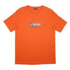 NAUTICA Mens Orange Sailing Classics Graphic T-Shirt L Short Sleeve Crew Neck