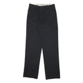 DICKIES Mens Cotton Blend Black Regular Straight Trousers W29 L34 Workwear Zip