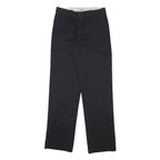 DICKIES Mens Cotton Blend Black Regular Straight Trousers W29 L34 Workwear Zip