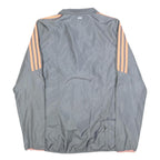 ADIDAS Womens Grey & Peach Track Jacket S Polyester Blend Zip Lightweight