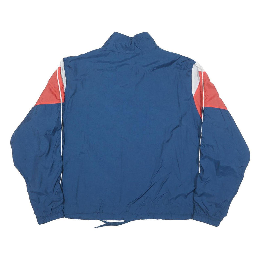 NIKE Womens Blue & Red Track Jacket M Polyester Blend Zip Collar
