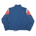 NIKE Womens Blue & Red Track Jacket M Polyester Blend Zip Collar