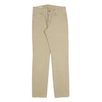 LEVI'S Mens Slim Beige Cotton Blend Slim Trousers W29 L32 Casual Zip Closure