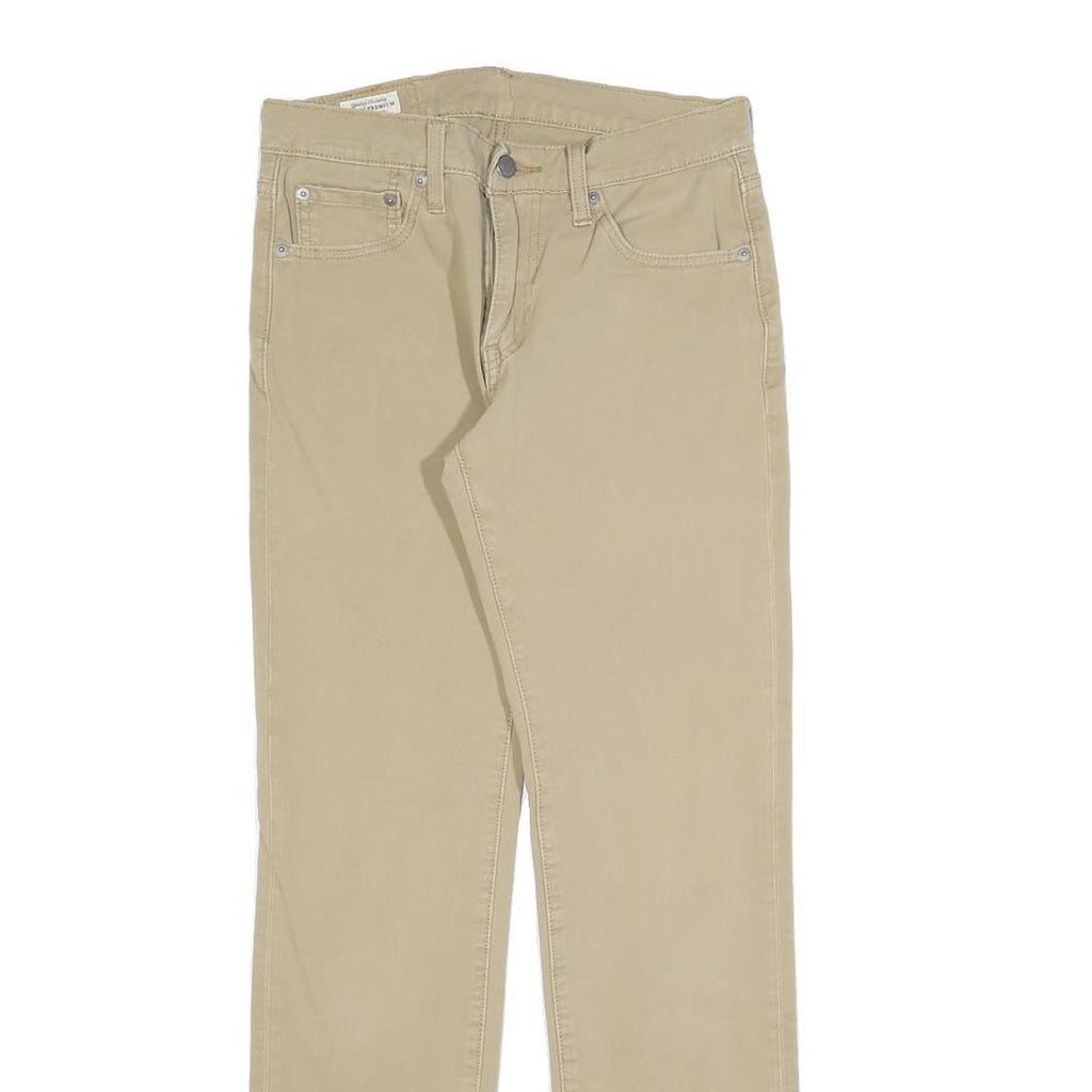 LEVI'S Mens Slim Beige Cotton Blend Slim Trousers W29 L32 Casual Zip Closure