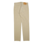 LEVI'S Mens Slim Beige Cotton Blend Slim Trousers W29 L32 Casual Zip Closure