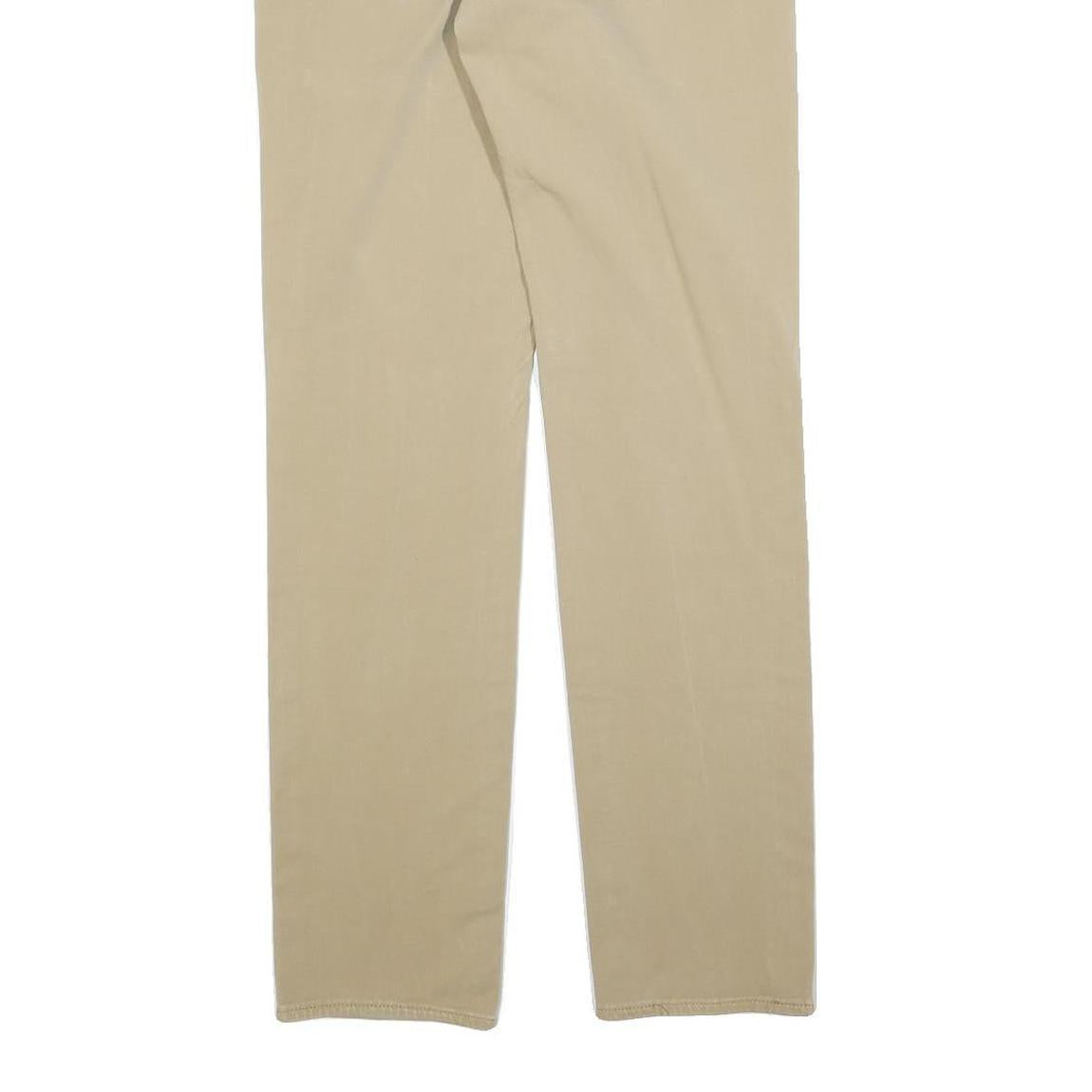 LEVI'S Mens Slim Beige Cotton Blend Slim Trousers W29 L32 Casual Zip Closure