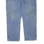 DICKIES Mens Regular Blue Denim Jeans W46 L32 Workwear Straight Cotton Blend Zip