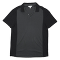 CALVIN KLEIN Mens Black & Grey Short Sleeve Polo Shirt L Cotton Casual