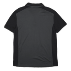 CALVIN KLEIN Mens Black & Grey Short Sleeve Polo Shirt L Cotton Casual