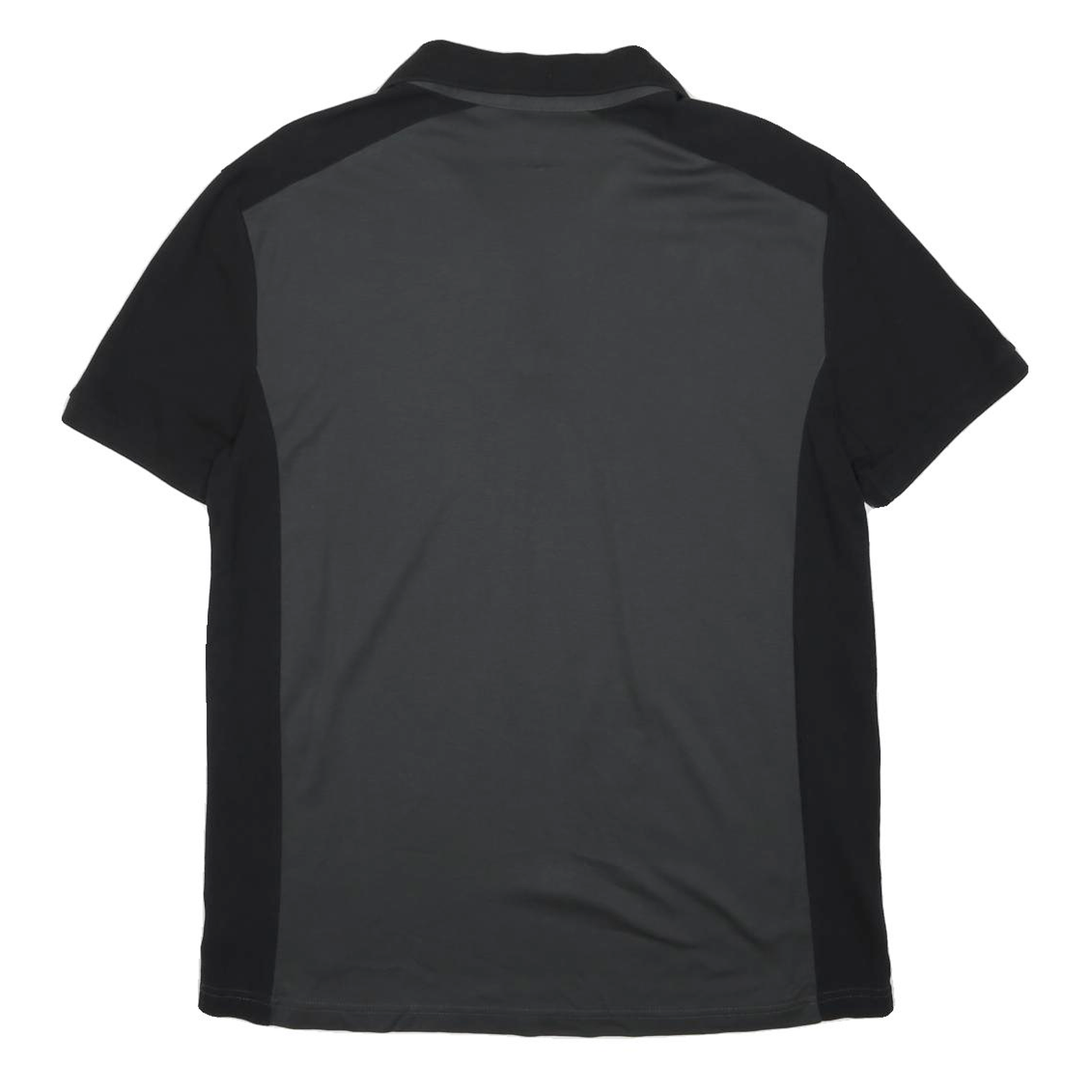 CALVIN KLEIN Mens Black & Grey Short Sleeve Polo Shirt L Cotton Casual