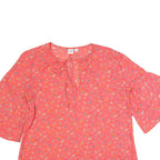 GAP Womens Printed Blouse Pink 3/4 Sleeve Floral M