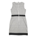 TOMMY HILFIGER Womens Black & White Shift Polyester Blend Sleeveless Knee Length
