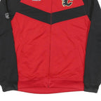 REEBOK Mens Red & Black NHL Hockey Track Jacket M Polyester Blend Zip Sportswear