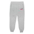 PUMA Womens Joggers Grey Slim Tapered M W30 L28 Pink Logo Casual Sportswear
