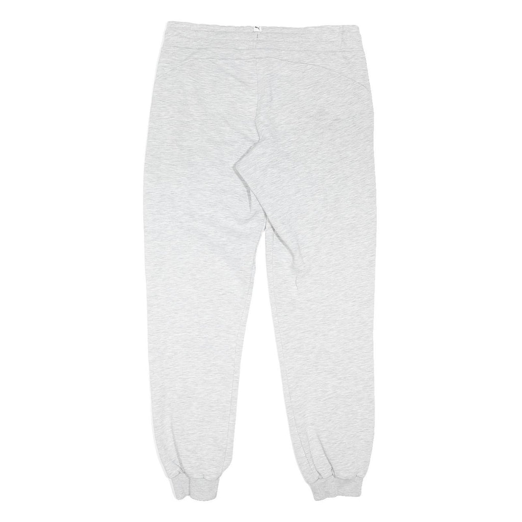 PUMA Womens Joggers Grey Slim Tapered M W30 L28 Pink Logo Casual Sportswear