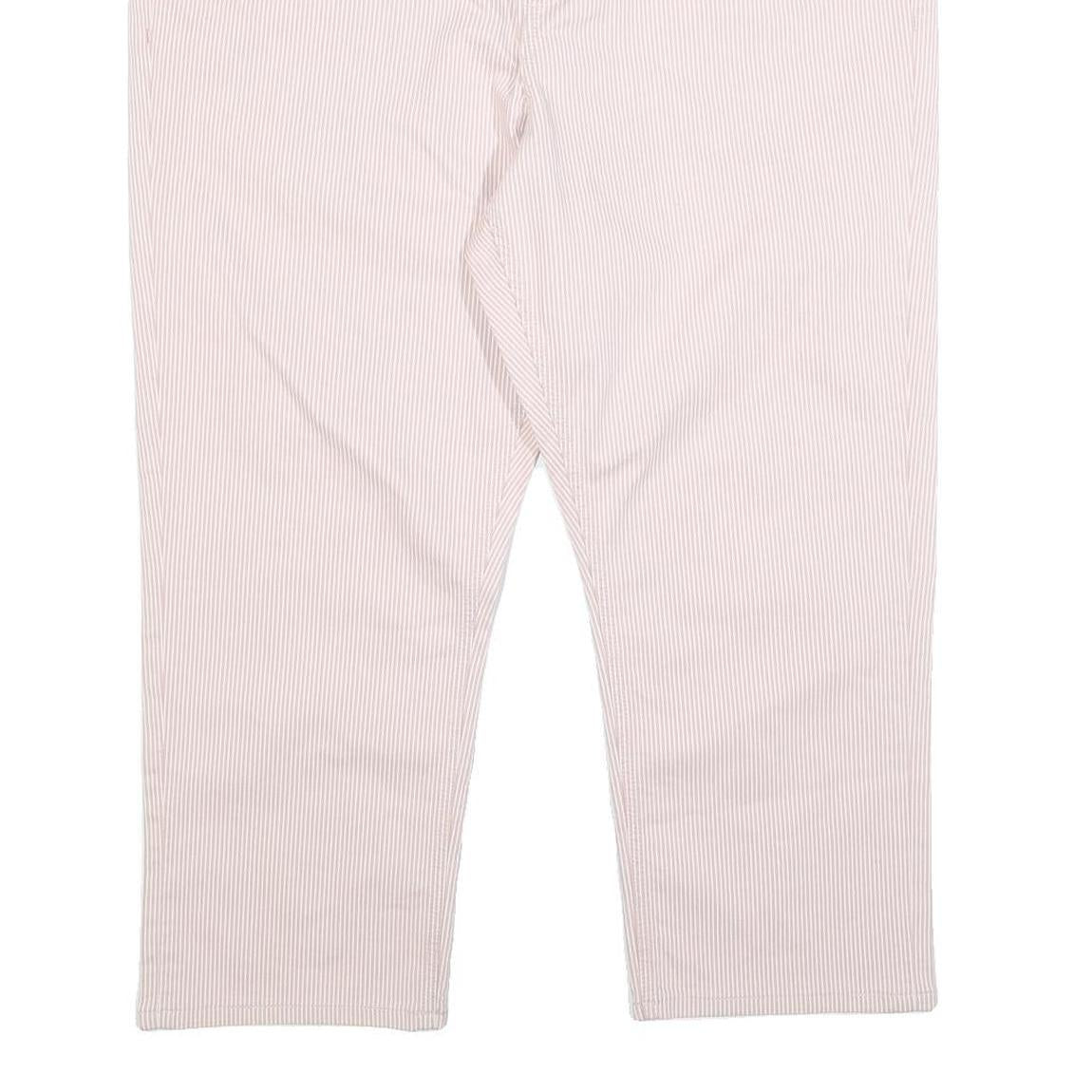 WHITE STUFF Womens Cotton Blend Pink Regular Straight Trousers W40 L24