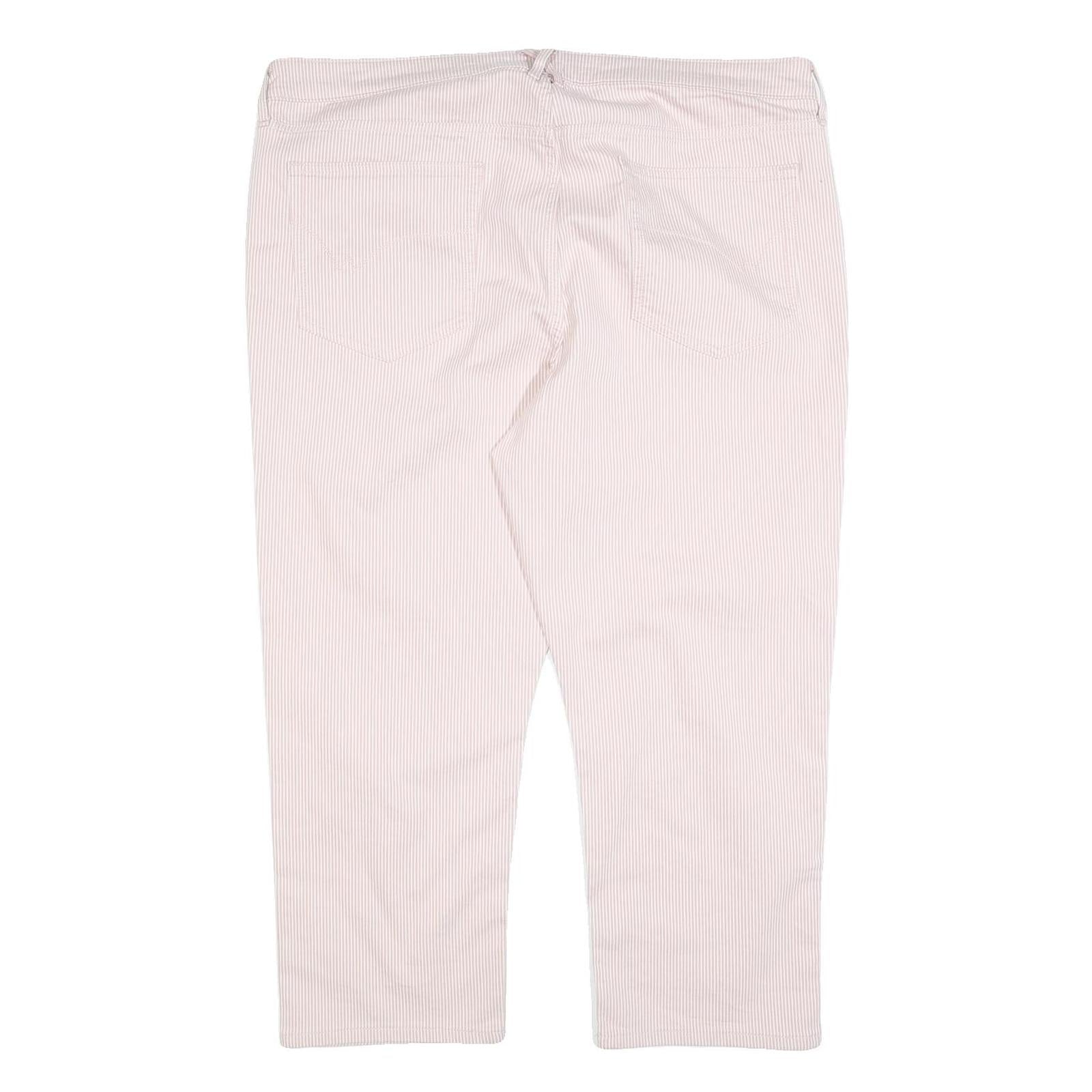WHITE STUFF Womens Cotton Blend Pink Regular Straight Trousers W40 L24