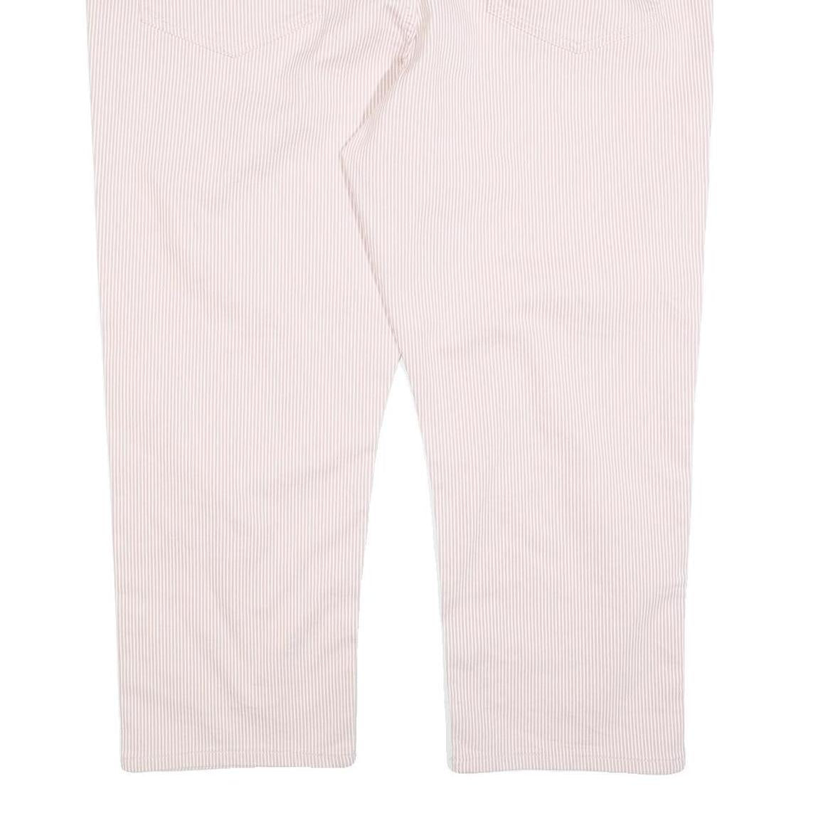 WHITE STUFF Womens Cotton Blend Pink Regular Straight Trousers W40 L24