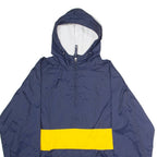 CHARLES RIVER APPAREL Mens Pullover Jacket Blue Nylon 90s Hooded M