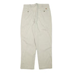 TOMMY HILFIGER Mens Cotton Blend Beige Relaxed Straight Trousers W32 L29 Casual