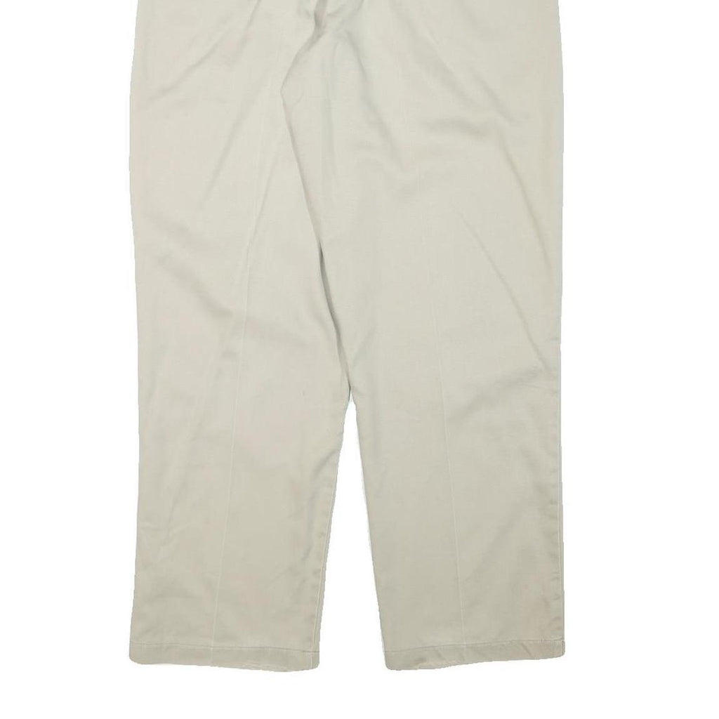 TOMMY HILFIGER Mens Cotton Blend Beige Relaxed Straight Trousers W32 L29 Casual