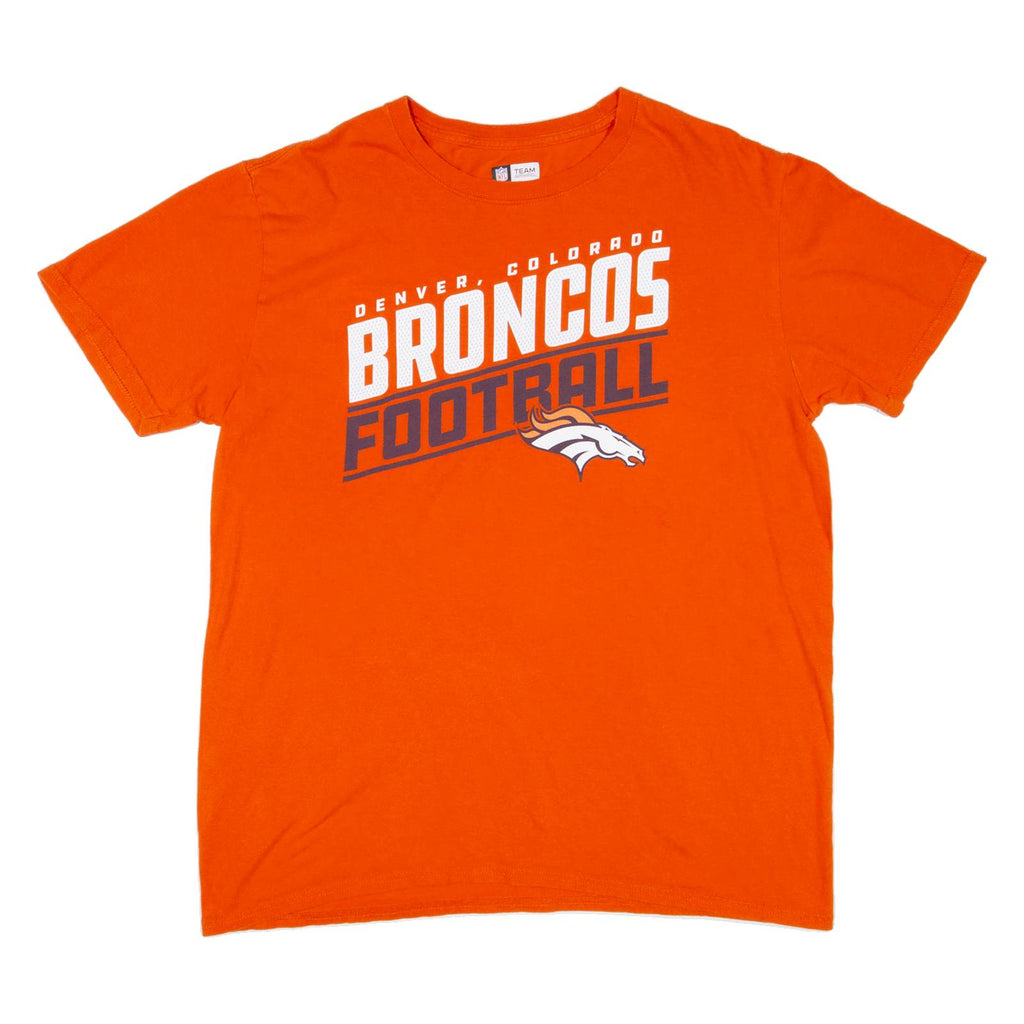 NFL Broncos Football Mens T-Shirt Orange USA L