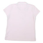 NAUTICA Womens Pink Short Sleeve Plain Polo Shirt L Cotton Blend Casual