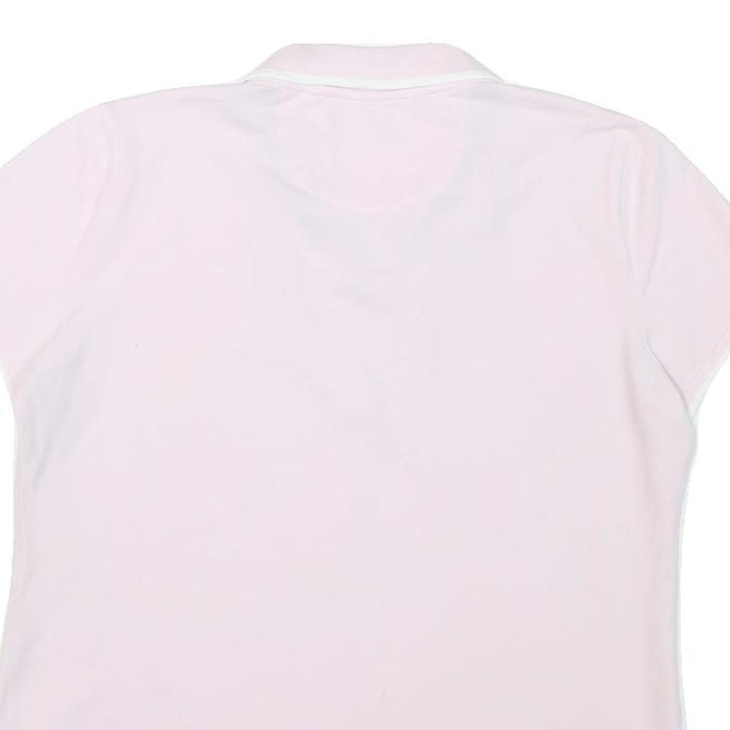 NAUTICA Womens Pink Short Sleeve Plain Polo Shirt L Cotton Blend Casual