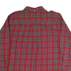 TOMMY HILFIGER Mens Red Check Shirt 2XL Cotton Long Sleeve Button Down