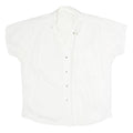 CARRERA Womens White Shirt M Cotton Blend Casual Button-Up Short Sleeve