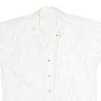 CARRERA Womens White Shirt M Cotton Blend Casual Button-Up Short Sleeve