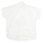 CARRERA Womens White Shirt M Cotton Blend Casual Button-Up Short Sleeve