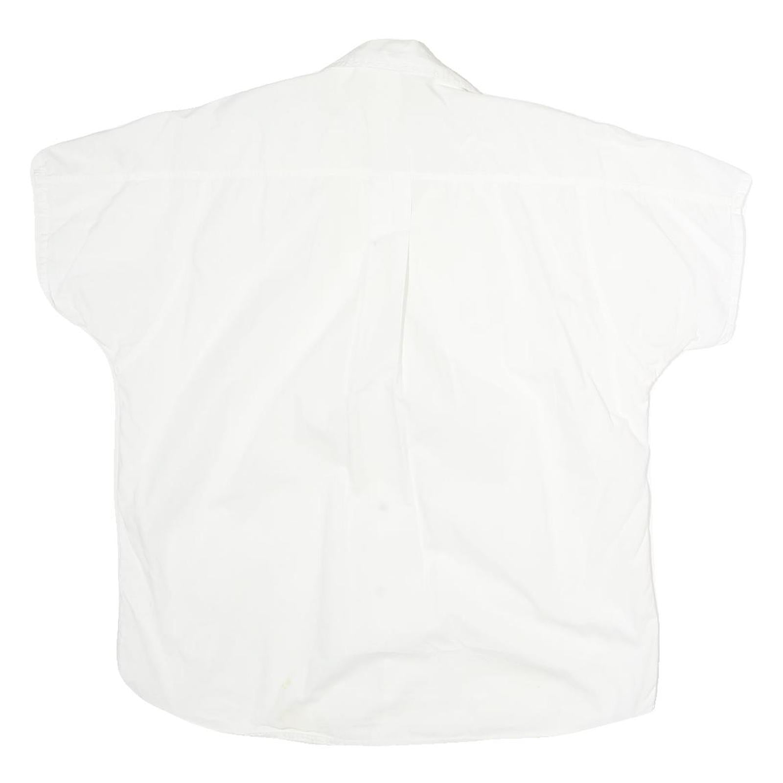 CARRERA Womens White Shirt M Cotton Blend Casual Button-Up Short Sleeve