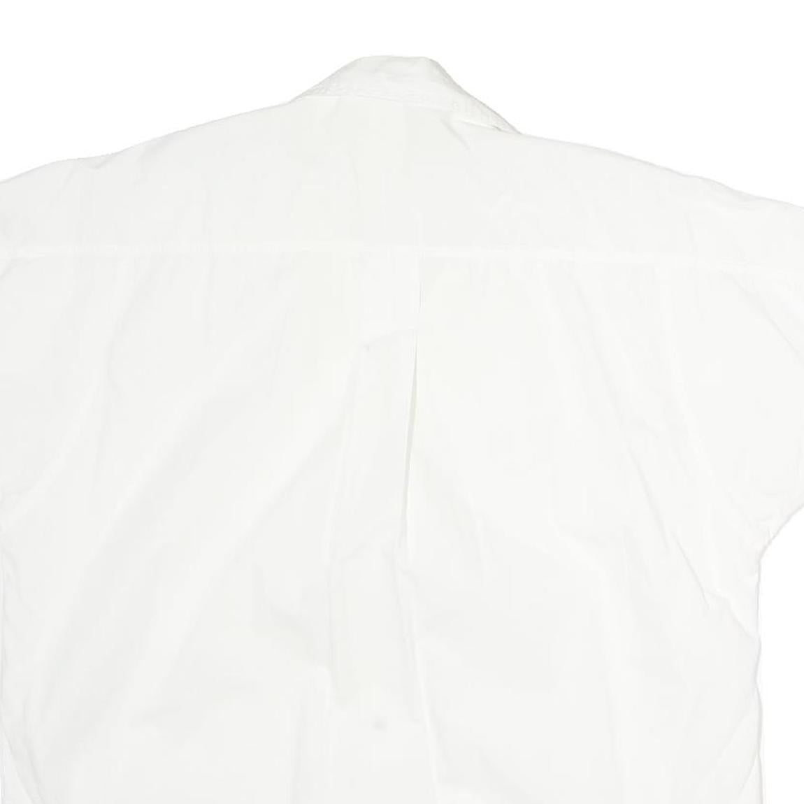 CARRERA Womens White Shirt M Cotton Blend Casual Button-Up Short Sleeve