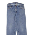 DICKIES Womens Regular Fit Blue Denim Jeans W34 L28 Zip Closure Cotton Blend