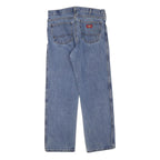 DICKIES Womens Regular Fit Blue Denim Jeans W34 L28 Zip Closure Cotton Blend