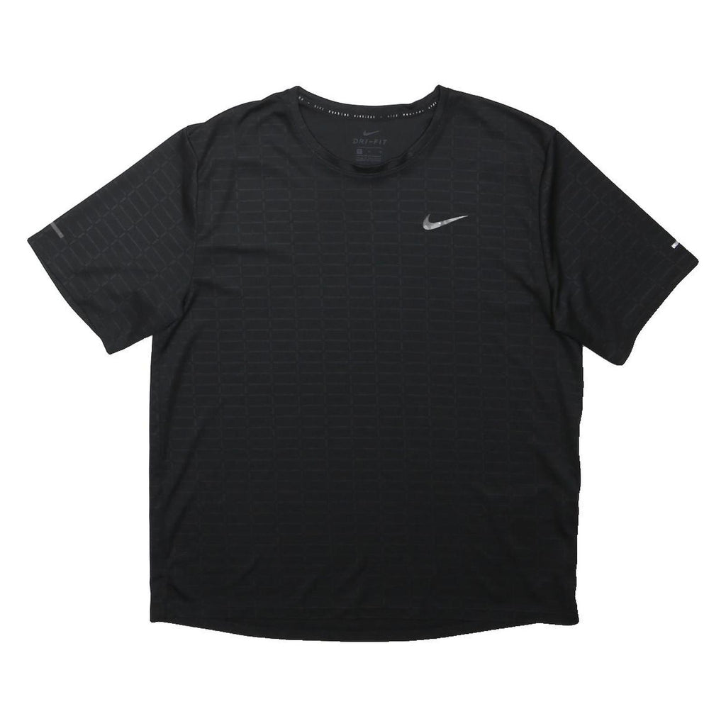 NIKE Mens Black Graphic T-Shirt M Short Sleeve Crew Neck Sports Gymwear