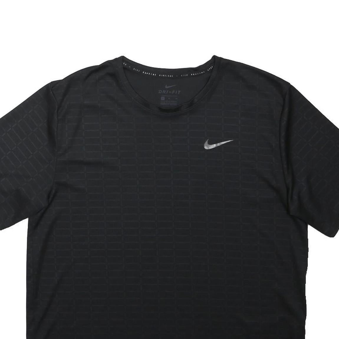 NIKE Mens Black Graphic T-Shirt M Short Sleeve Crew Neck Sports Gymwear