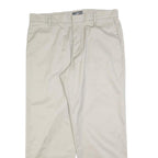 DOCKERS Mens Cotton Blend Cream Regular Fit Straight Leg Trousers W34 L29