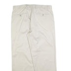 DOCKERS Mens Cotton Blend Cream Regular Fit Straight Leg Trousers W34 L29