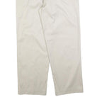 DOCKERS Mens Cotton Blend Cream Regular Fit Straight Leg Trousers W34 L29